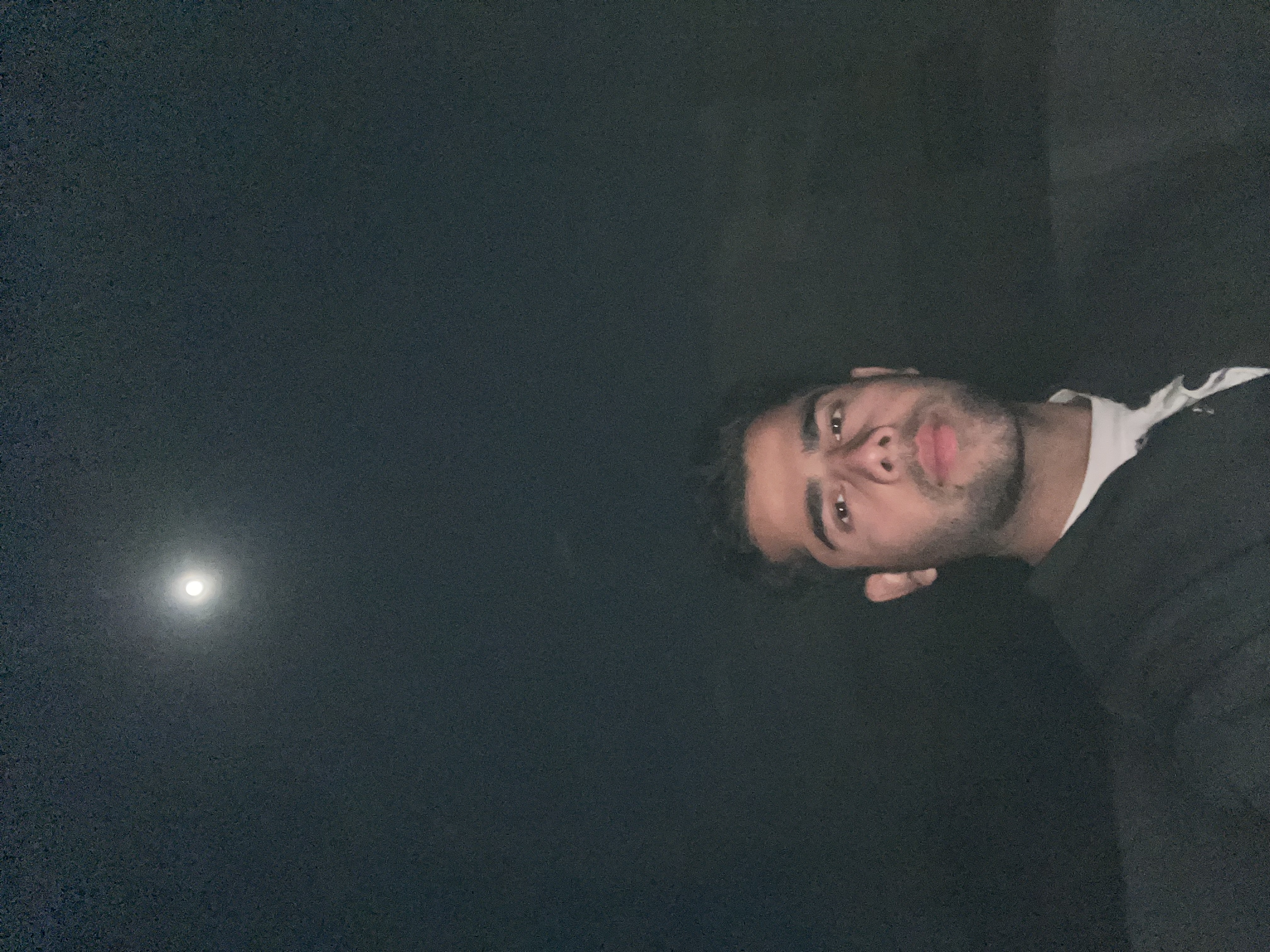 Abhi under moonlight